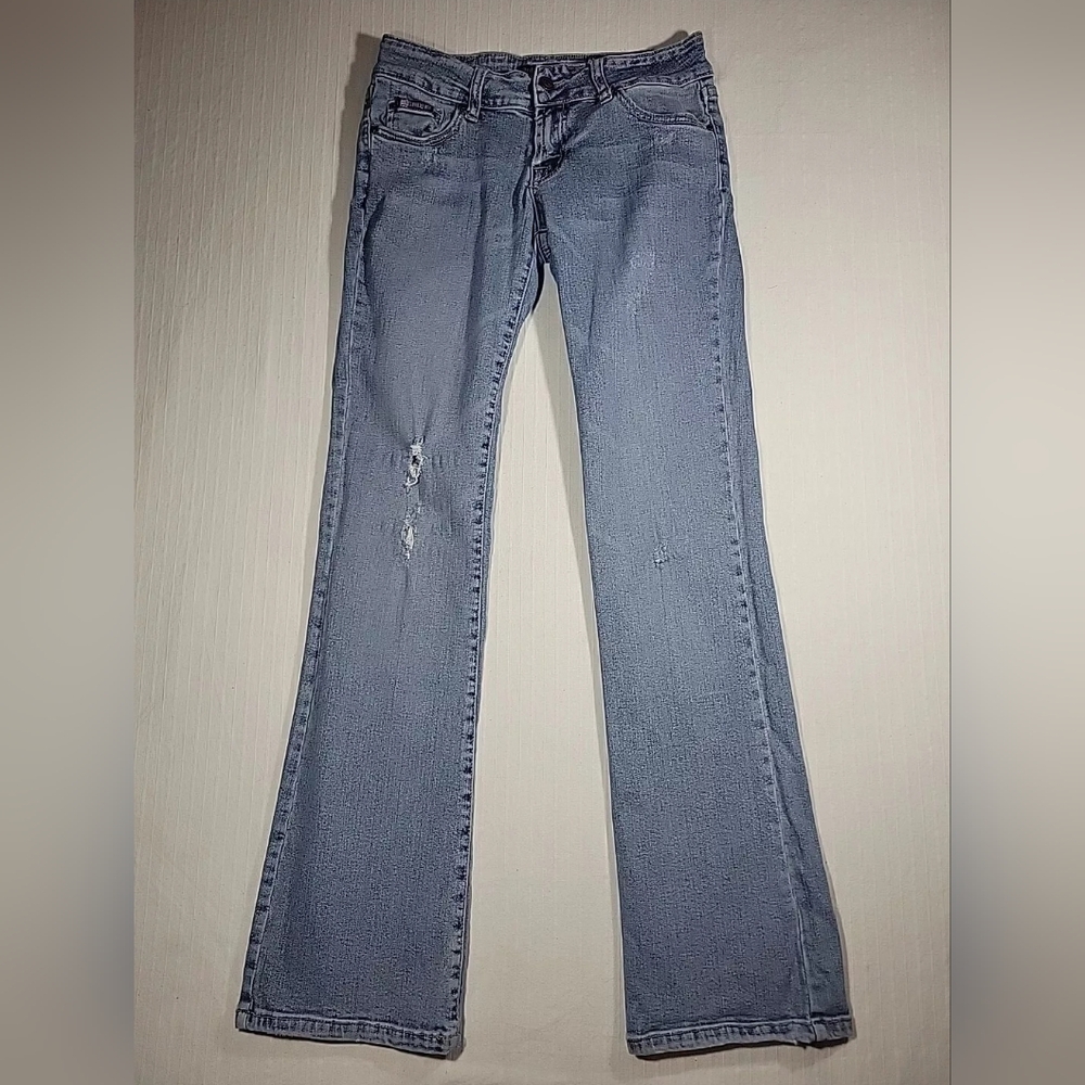 Vintage Light Blue Wide Leg Jeans low rise